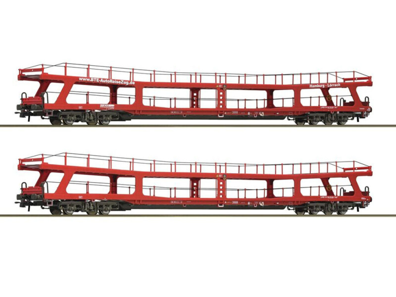 Roco Sada 2 ks vagónů na přepravu automobilů BTE - 77047